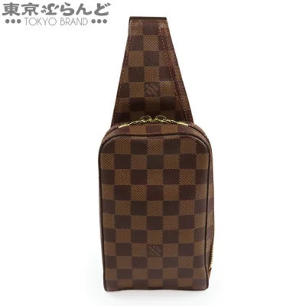 Louis Vuitton Geronimos Damier Canvas Body Bag Waist Shoulder Ebene Brown